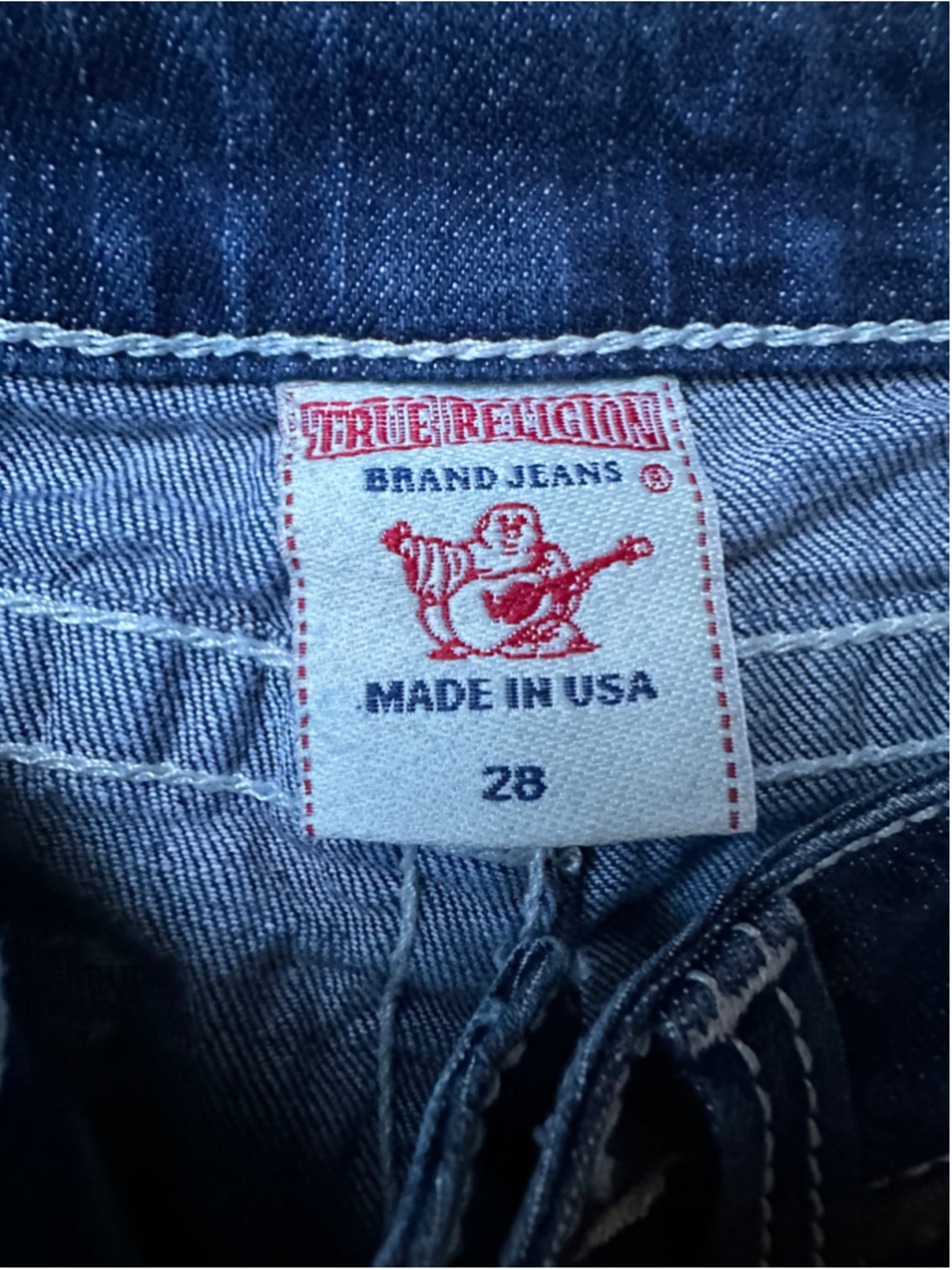 True Religion Joey Low Rise Denim Micro Shorts Made in USA Size 28 - Picture 6 of 7